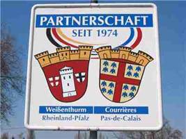 Partnerstadt Courrières - Tafel